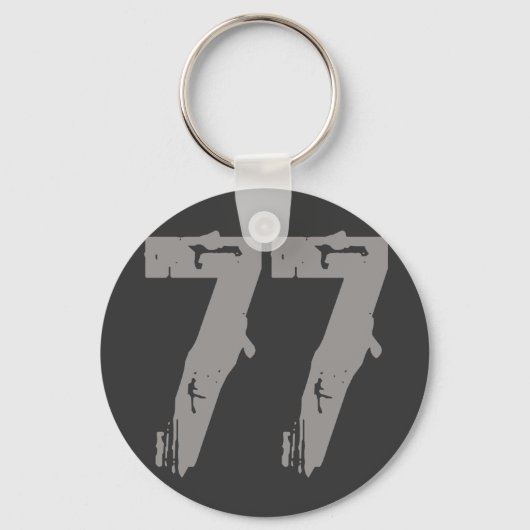 Porte-clés Numéro De Style Érodé 77 (Recto)