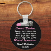 Porte-clés Numéro de téléphone important Porte - clé par SRF (Recto)