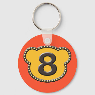 Porte-clés Numéro de tête de l'ours 8