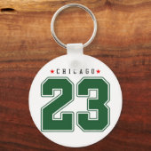 Porte-clés Numéro d'équipe de Chicago 23 (Verso)