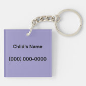 Porte-clés Numéro d'identification de l'enfant Blockstyle épé (Dos)