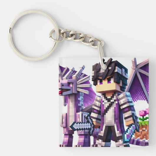 Porte-clés Numéro d'identification de l'enfant Blockstyle épé (Devant)