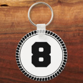 Porte-clés Numéro huit cercle (Recto)