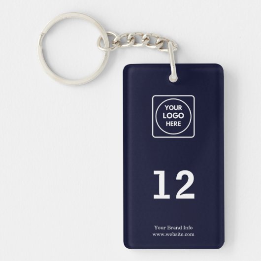Porte-clés Numéro Marine | Conception de logo d'hospitalité b (Devant)