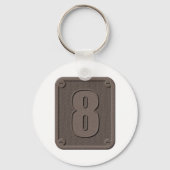 Porte-clés Numéro métallique Huit Porte - clé (Verso)