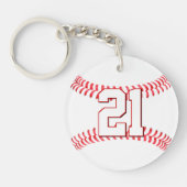 Porte-clés Numéro ou initiales du joueur de baseball personna (Devant)