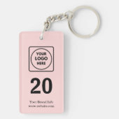 Porte-clés Numéro Rose | Conception de logo de propriété comm (Dos)