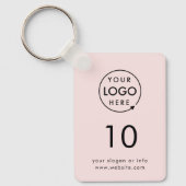 Porte-clés Numéro rose | Logo Business Property Room Keychain (Recto)