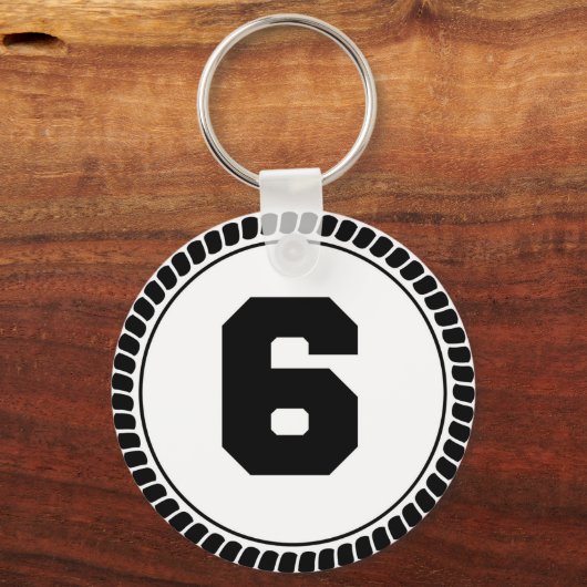 Porte-clés Numéro Six Cercle (Recto)