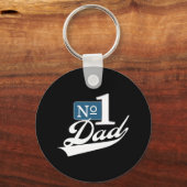 Porte-clés Numéro Un papa (blanc) (Recto)