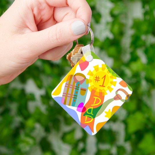Porte-clés Numéro Un père Porte - clé