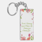 Porte-clés Nun Religieux 5e Anniversaire Fleurs aquarelles (Devant gauche)