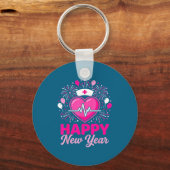 Porte-clés Nurse Crew Heartbeat Nye Countdown Party Year Happ (Recto)