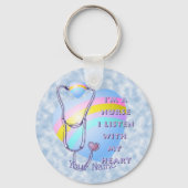 Porte-clés Nurse Heart custom name keychain (Recto)