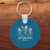 Porte-clés Nurse Skeleton New Year Crew 2026 Funny Er Icu Par (Recto)