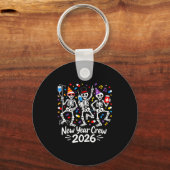 Porte-clés Nurse Skeleton New Year Crew 2026 Funny Er Icu Par (Recto)