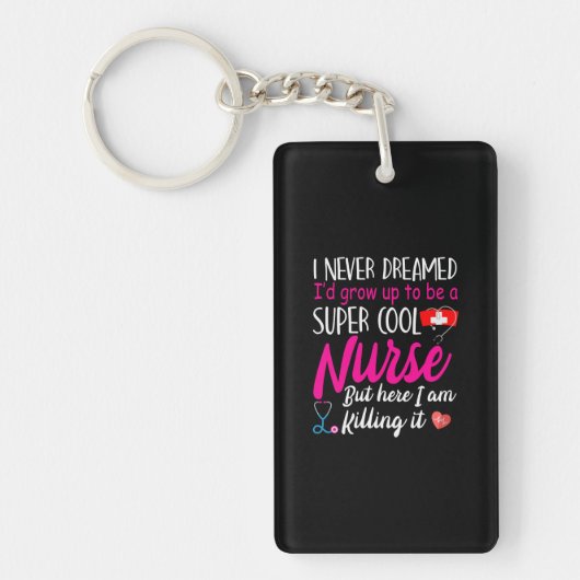Porte-clés Nurse | Super Cool Nurse (Devant)