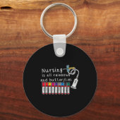 Porte-clés Nursing Is All Rainbows And Butterflies Nurse Funn (Recto)