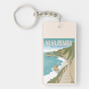 Porte-clés Nusa Penida Beach Bali Indonésie Vintage