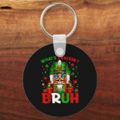 Porte-clés Nutcracker What's Crackin Bruh Funny Christmas Men (Recto)