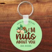 Porte-clés Nuts About You Funny Pun mignon Saint-Valentin (Recto)