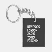 Porte-clés NY Londres Paris Tokyo (Devant gauche)