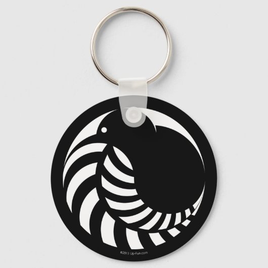 Porte-clés NZ Kiwi / Silver Fern Emblem (Recto)