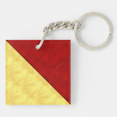 Porte-clés O Oscar Watercolor Nautical Signal Maritime (Dos)