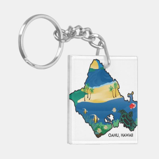 Porte-clés Oahu Hawaii Turtle (Devant gauche)