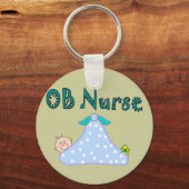 Porte-clés OB Cadeaux de soins infirmiers, Bébé dans la couve (Recto)