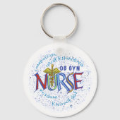 Porte-clés Ob Gyn Nurse Motto nom personnalisé (Recto)