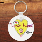 Porte-clés OB Infirmière "Meconium Happens" Hilarié (Recto)
