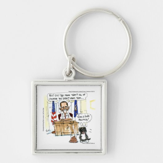 Porte-clés Obama & Bo Dons Satiriques Tee - shirts et Cartes (Devant)