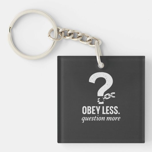 Porte-clés Obéis Moins. Question Plus - Conception de devis r (Devant)