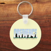 Porte-clés Obéissance : Guérissez-le, récupérez-le, sautez-le (Recto)