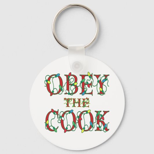 Porte-clés Obey Cook dit les lumières des fêtes (Recto)