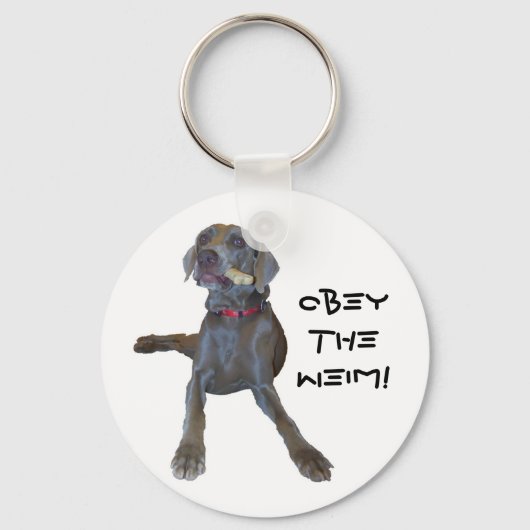 Porte-clés ObeytheWeim ! weimaraner (Recto)