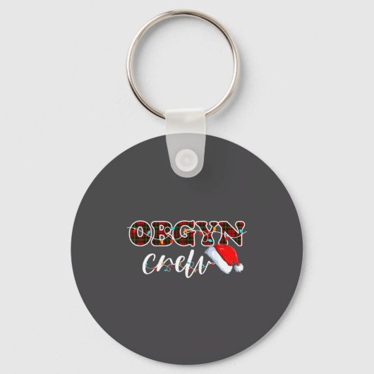 Porte-clés Obgyn Crew Christmas Lights Santa Hat  (Recto)