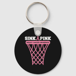 Porte-clés Objectif de basketball de sensibilisation au cance