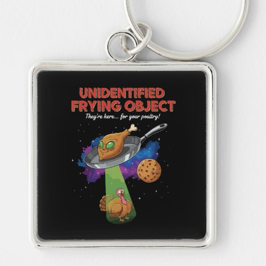 Porte-clés Objet Frit Non Identifié Drôle d'Alien UFO Dinde (Devant)