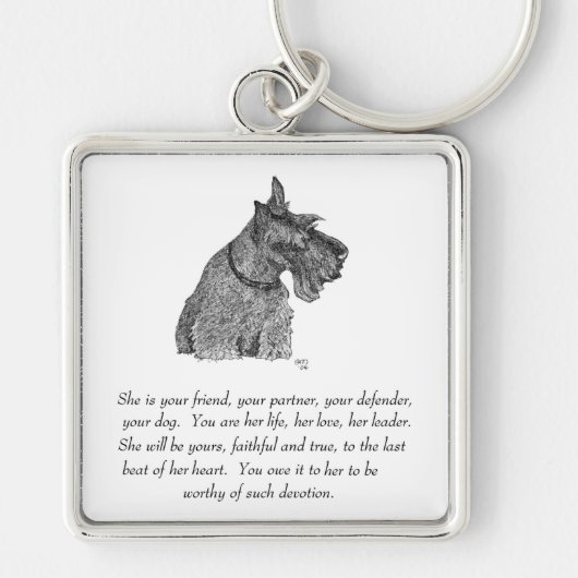 Porte-clés Objets souvenirs Terrier Écossais - FEMELLE (Devant)