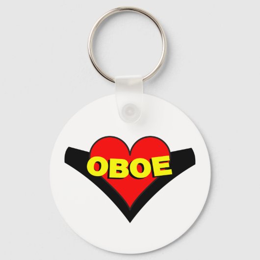 Porte-clés Oboe sur le coeur (Recto)