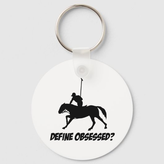 Porte-clés Obsédée par le cheval polo (Recto)