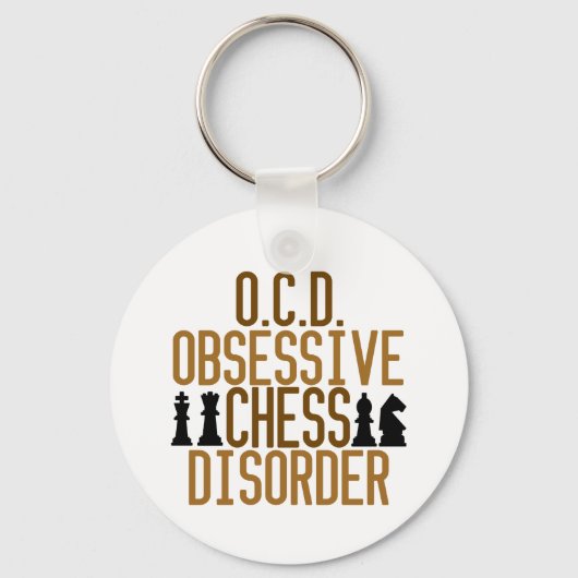 Porte-clés Obsédée par les échecs (Verso)