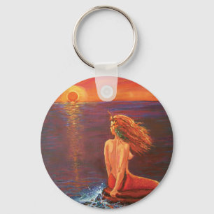 Porte-clés Observant le coucher du soleil - porte - clé d'ar