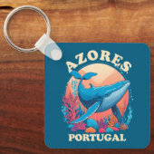 Porte-clés Observation des baleines bleues aux Açores (Recto)