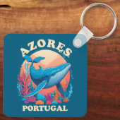 Porte-clés Observation des baleines bleues aux Açores (Verso)