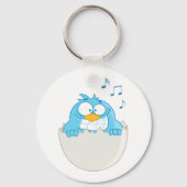Porte-clés Observation d'oiseaux bleus (Recto)