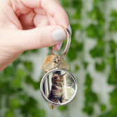Porte-clés Observation tigrée de chaton (main)
