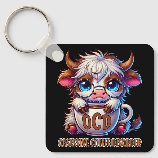 Porte-clés Obsessive Coffee Disorder  (Recto)